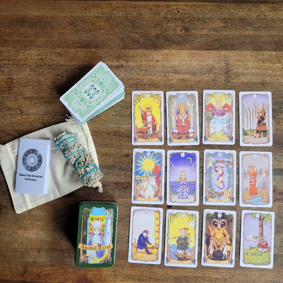 Witchery Other - The Animal Tarot Deck, Guidebook, White Sage Bundle